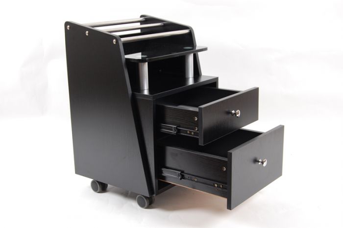 보관 - 유리 상판이 있는 액세서리 페디카트: 보관용 유리 상판이 있는 페디카트