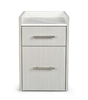 D3 Pedi Cart Bay – Gray/White with Gray Marble Top Pattern