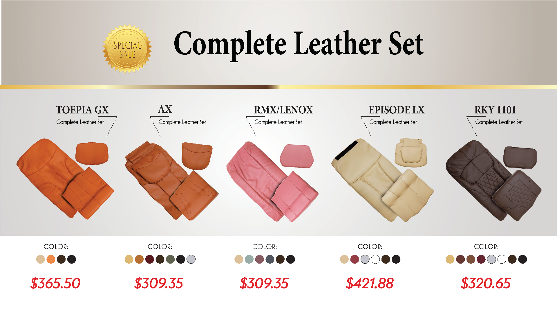 Leather Sets Promotion